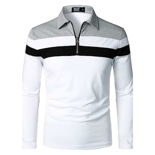 Flush Long Sleeve Polo - White